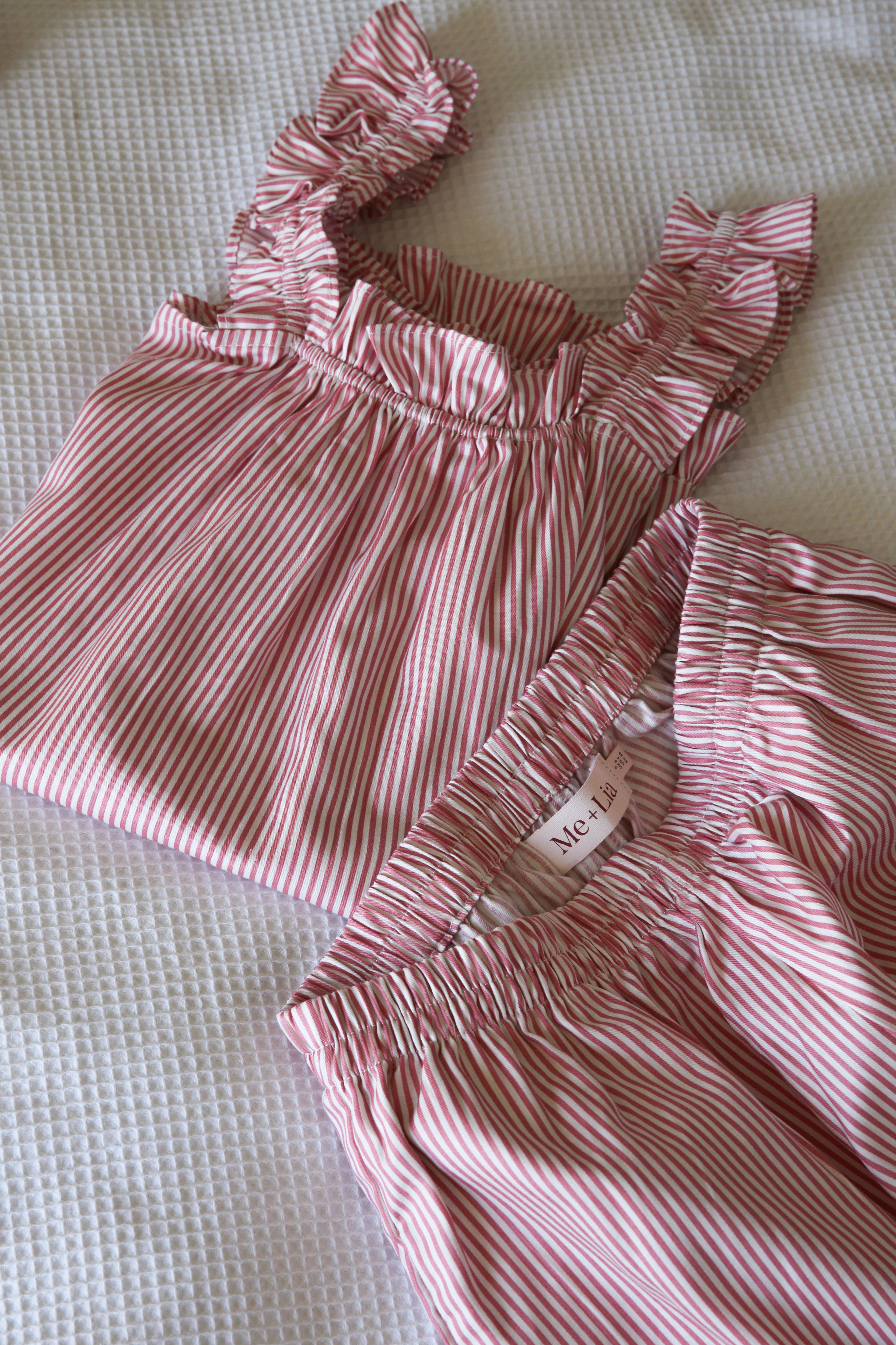 Stella Frill Pyjama Set – Pink