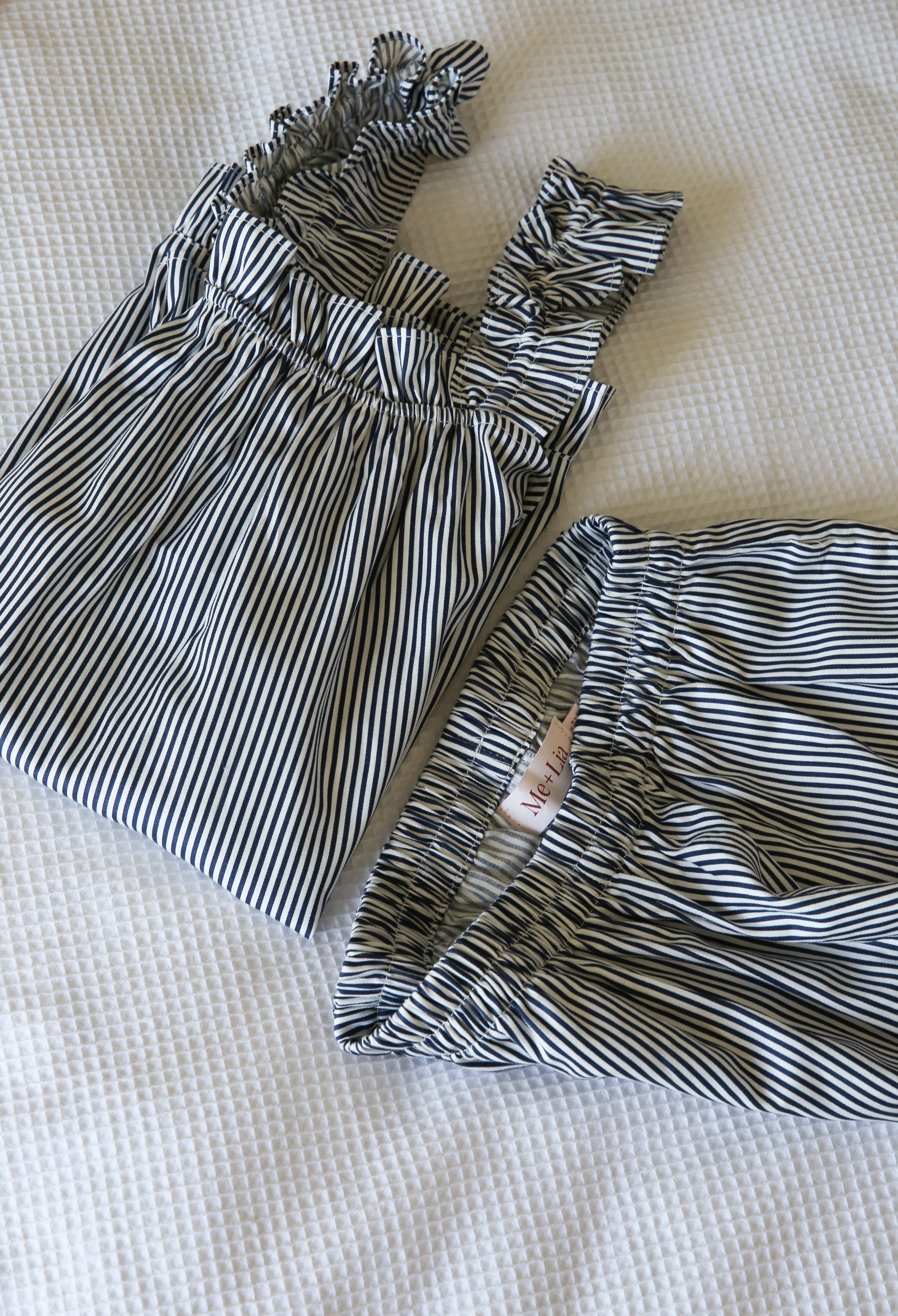 Stella Frill Pyjama Set – Navy