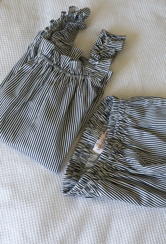 Stella Frill Pyjama Set – Navy