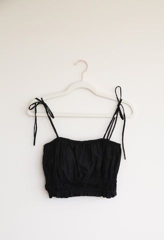 Sustainable Loungewear Lindy Top Shorts SET - Noir