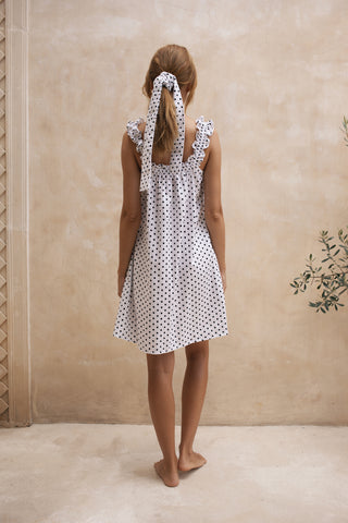 Mila Frill Daydream Dress – Blanc et Noir