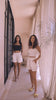 Sustainable Loungewear Lindy Top Shorts SET - Off White